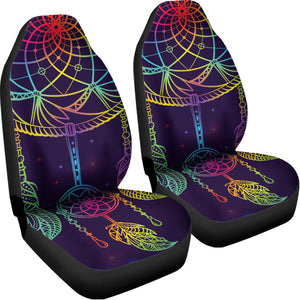 Rainbow Native Dream Catcher Print Universal Fit Car Seat Covers