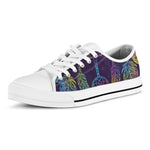 Rainbow Native Dream Catcher Print White Low Top Shoes
