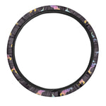 Rainbow Origami Unicorn Pattern Print Car Steering Wheel Cover