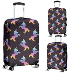 Rainbow Origami Unicorn Pattern Print Luggage Cover GearFrost