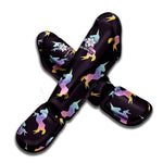 Rainbow Origami Unicorn Pattern Print Muay Thai Shin Guard