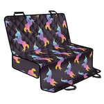 Rainbow Origami Unicorn Pattern Print Pet Car Back Seat Cover