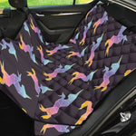 Rainbow Origami Unicorn Pattern Print Pet Car Back Seat Cover