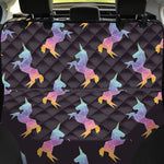 Rainbow Origami Unicorn Pattern Print Pet Car Back Seat Cover