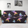 Rainbow Origami Unicorn Pattern Print Sofa Cover