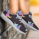 Rainbow Origami Unicorn Pattern Print Sport Shoes GearFrost