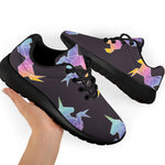 Rainbow Origami Unicorn Pattern Print Sport Shoes GearFrost