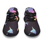 Rainbow Origami Unicorn Pattern Print Sport Shoes GearFrost