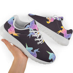 Rainbow Origami Unicorn Pattern Print Sport Shoes GearFrost