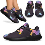Rainbow Origami Unicorn Pattern Print Sport Shoes GearFrost