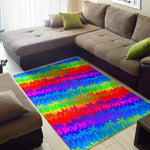 Rainbow Palm Tree Pattern Print Area Rug GearFrost