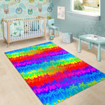 Rainbow Palm Tree Pattern Print Area Rug GearFrost