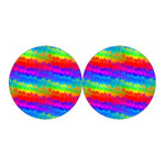 Rainbow Palm Tree Pattern Print Car Coasters