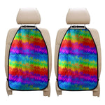 Rainbow Palm Tree Pattern Print Car Seat Organizers