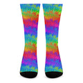 Rainbow Palm Tree Pattern Print Crew Socks