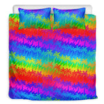Rainbow Palm Tree Pattern Print Duvet Cover Bedding Set