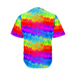 Rainbow Palm Tree Pattern Print Men's Baseball Jersey