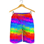 Rainbow Palm Tree Pattern Print Men's Shorts