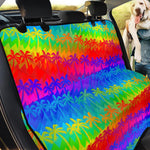 Rainbow Palm Tree Pattern Print Pet Car Back Seat Cover