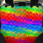 Rainbow Palm Tree Pattern Print Pet Car Back Seat Cover
