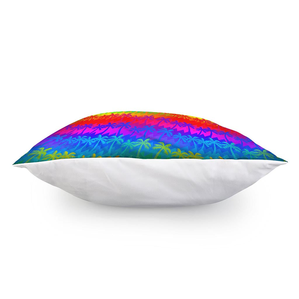 Rainbow Palm Tree Pattern Print Pillow Cover