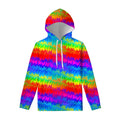 Rainbow Palm Tree Pattern Print Pullover Hoodie