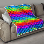 Rainbow Palm Tree Pattern Print Quilt