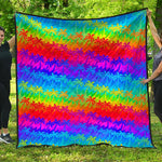 Rainbow Palm Tree Pattern Print Quilt