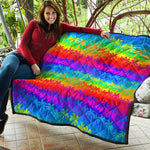 Rainbow Palm Tree Pattern Print Quilt