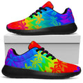 Rainbow Palm Tree Pattern Print Walking Shoes