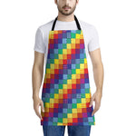 Rainbow Patchwork Pattern Print Apron