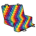 Rainbow Patchwork Pattern Print Pet Car Back Seat Cover