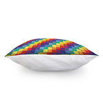 Rainbow Patchwork Pattern Print Pillow Cover