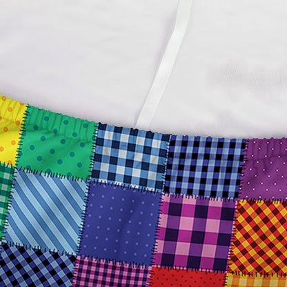 Rainbow Patchwork Pattern Print Sofa Cover