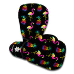 Rainbow Pineapple And Flamingo Print Boxing Gloves