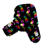 Rainbow Pineapple And Flamingo Print Boxing Gloves