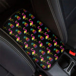 Rainbow Pineapple And Flamingo Print Car Center Console Cover