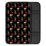 Rainbow Pineapple And Flamingo Print Car Center Console Cover