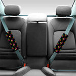 Rainbow Pineapple And Flamingo Print Car Seat Belt Covers