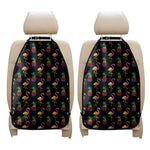 Rainbow Pineapple And Flamingo Print Car Seat Organizers