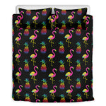 Rainbow Pineapple And Flamingo Print Duvet Cover Bedding Set