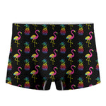 Rainbow Pineapple And Flamingo Print Men's Boxer Briefs