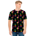 Rainbow Pineapple And Flamingo Print Men's T-Shirt
