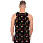 Rainbow Pineapple And Flamingo Print Men's Tank Top