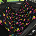 Rainbow Pineapple And Flamingo Print Pet Car Back Seat Cover