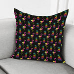 Rainbow Pineapple And Flamingo Print Pillow Cover
