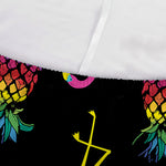 Rainbow Pineapple And Flamingo Print Sofa Cover