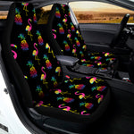 Rainbow Pineapple And Flamingo Print Universal Fit Car Seat Covers