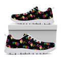 Rainbow Pineapple And Flamingo Print White Running Shoes