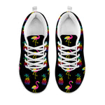 Rainbow Pineapple And Flamingo Print White Sneakers
